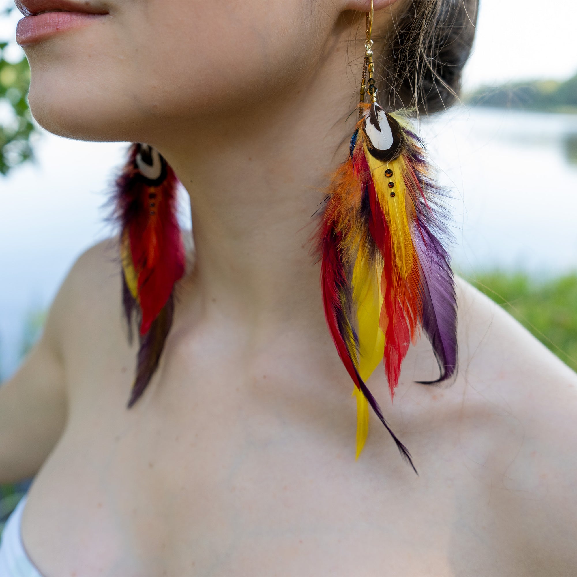 Earrings ⎱ Short | Rooster, Pheasant