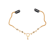 Load image into Gallery viewer, Áine | Golden Shadow Swarovski Crystals, 14K Gold Plated Wheat Chain