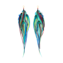 Load image into Gallery viewer, Earrings ⎱ Long | Rooster, Emu, Guinea, Peacock