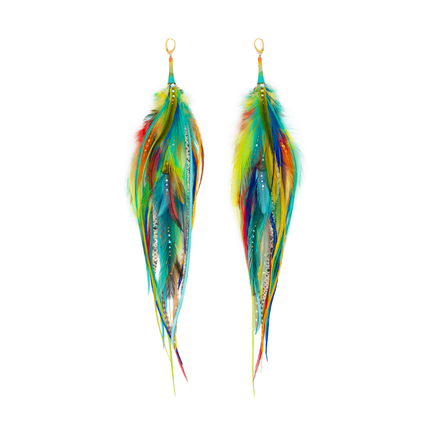 Earrings ⎱Long | Rooster, Emu, Peacock