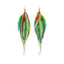 Load image into Gallery viewer, Earrings ⎱Long | Rooster, Emu, Peacock