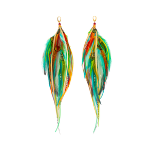 Earrings ⎱Long | Rooster, Emu, Peacock