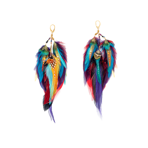 Earrings ⎱ Short-Medium | Rooster, Peacock, Pheasant, Guinea, Jungle cock