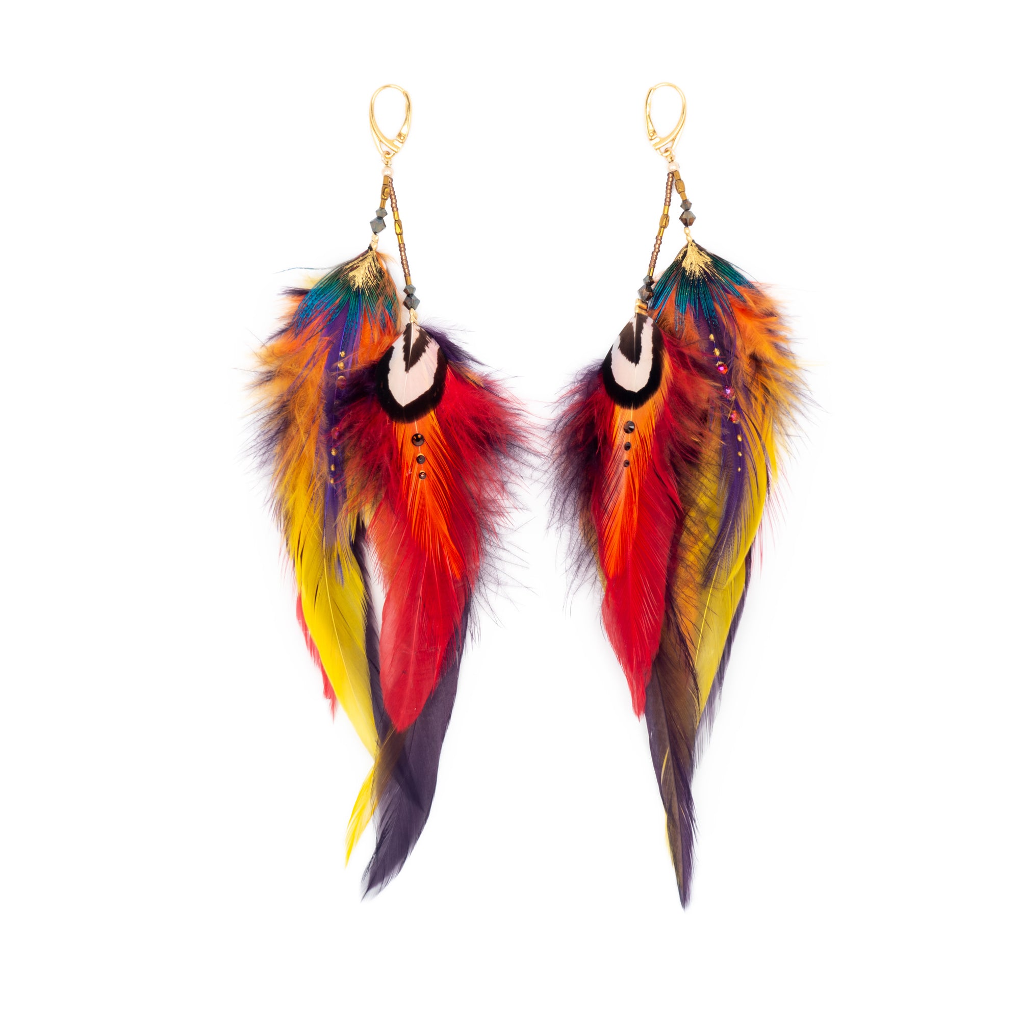 Earrings ⎱ Short | Rooster, Pheasant
