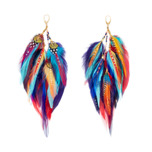 Load image into Gallery viewer, Earrings ⎱ Medium | Rooster, Peacock, Pheasant, Guinea, Jungle cock