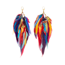 Load image into Gallery viewer, Earrings ⎱ Medium | Rooster, Peacock, Pheasant, Guinea, Jungle cock