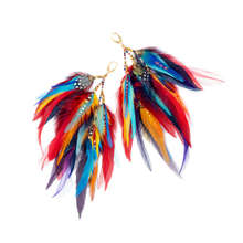 Load image into Gallery viewer, Earrings ⎱ Medium | Rooster, Peacock, Pheasant, Guinea, Jungle cock