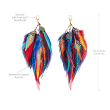 Load image into Gallery viewer, Earrings ⎱ Medium | Rooster, Peacock, Pheasant, Guinea, Jungle cock