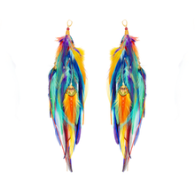 Load image into Gallery viewer, Earrings ⎱Long | Rooster, Emu, Peacock, Macaw