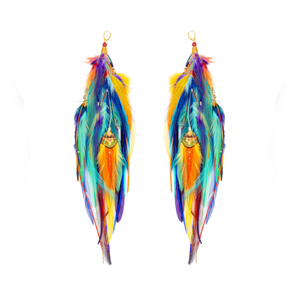 Earrings ⎱Long | Rooster, Emu, Peacock, Macaw