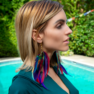 Earrings ⎱ Short-Medium | Rooster, Peacock, Pheasant, Guinea, Jungle cock