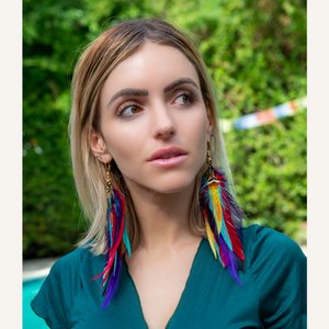 Earrings ⎱ Short-Medium | Rooster, Peacock, Pheasant, Guinea, Jungle cock