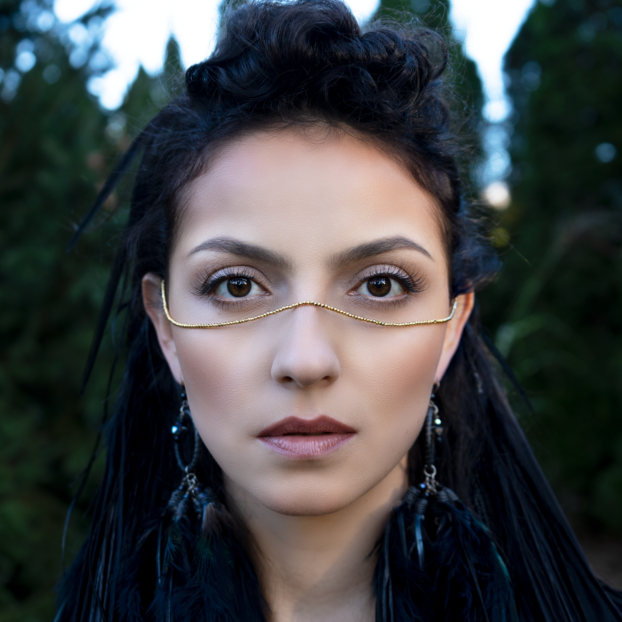 Clip-in Face Chain, Choker, Bracelet | No Feathers, Gems Only