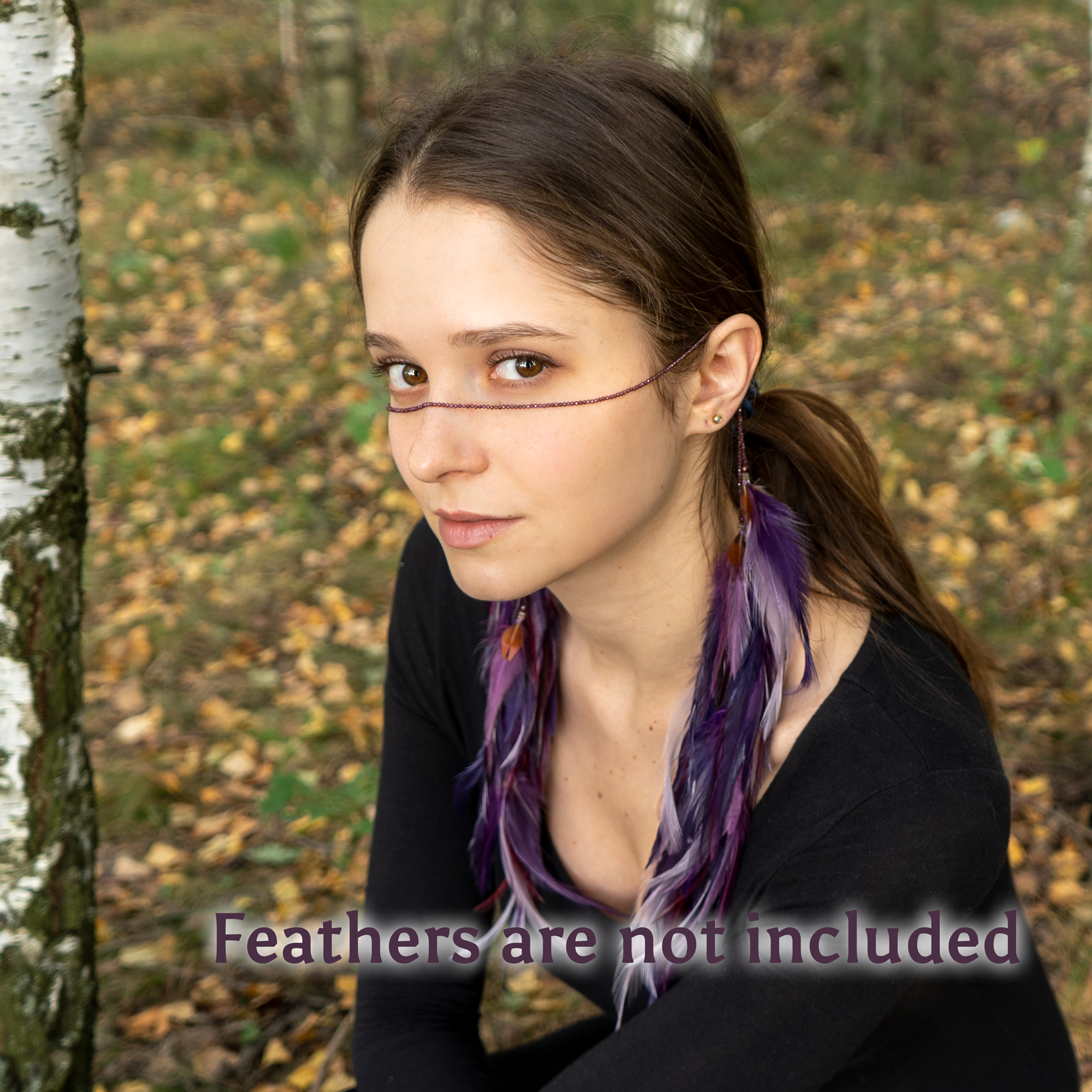 Clip-in Face Chain, Choker, Bracelet | No Feathers, Gems Only