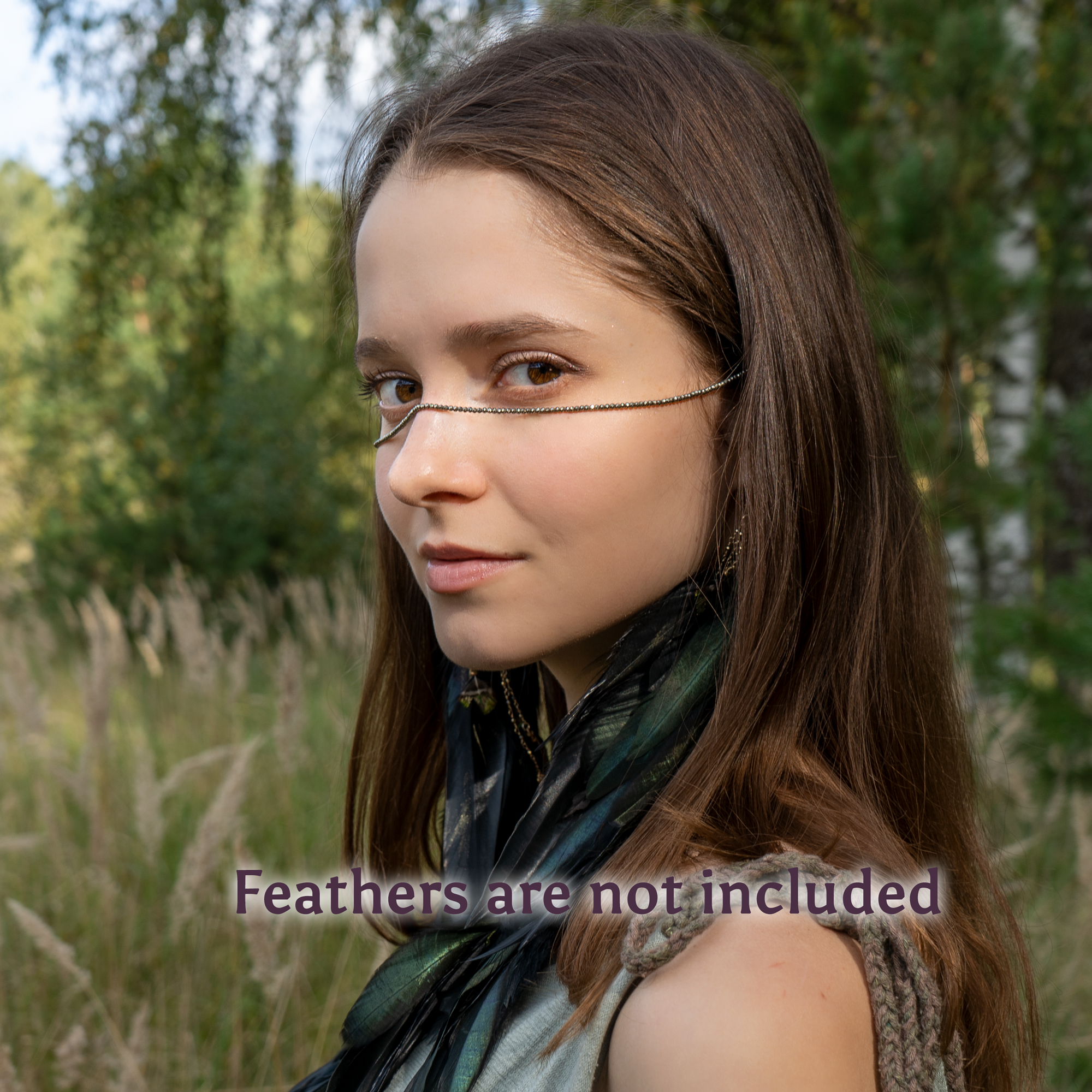 Clip-in Face Chain, Choker, Bracelet | No Feathers, Gems Only