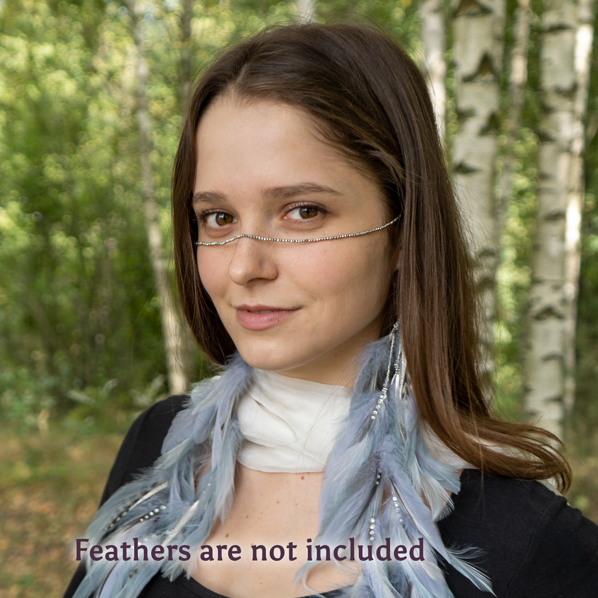 Clip-in Face Chain, Choker, Bracelet | No Feathers, Gems Only