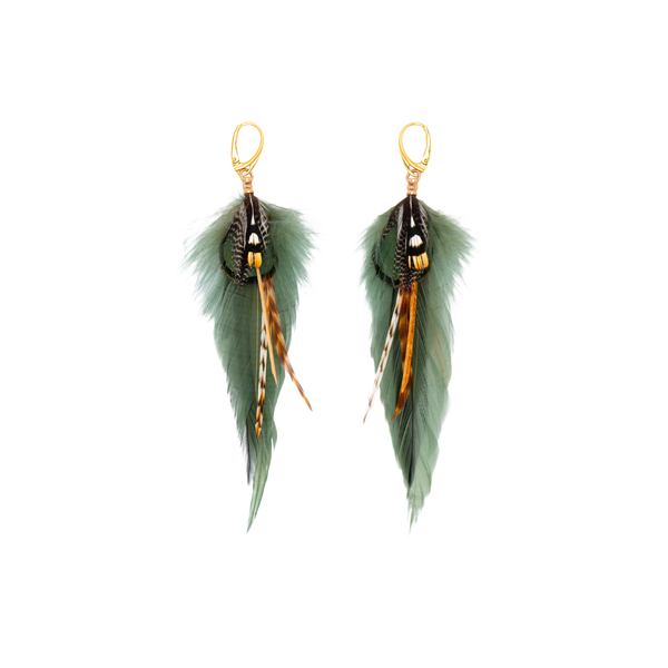 Earrings ⎱ Short | Rooster, Pheasant, Duck, Jungle Cock
