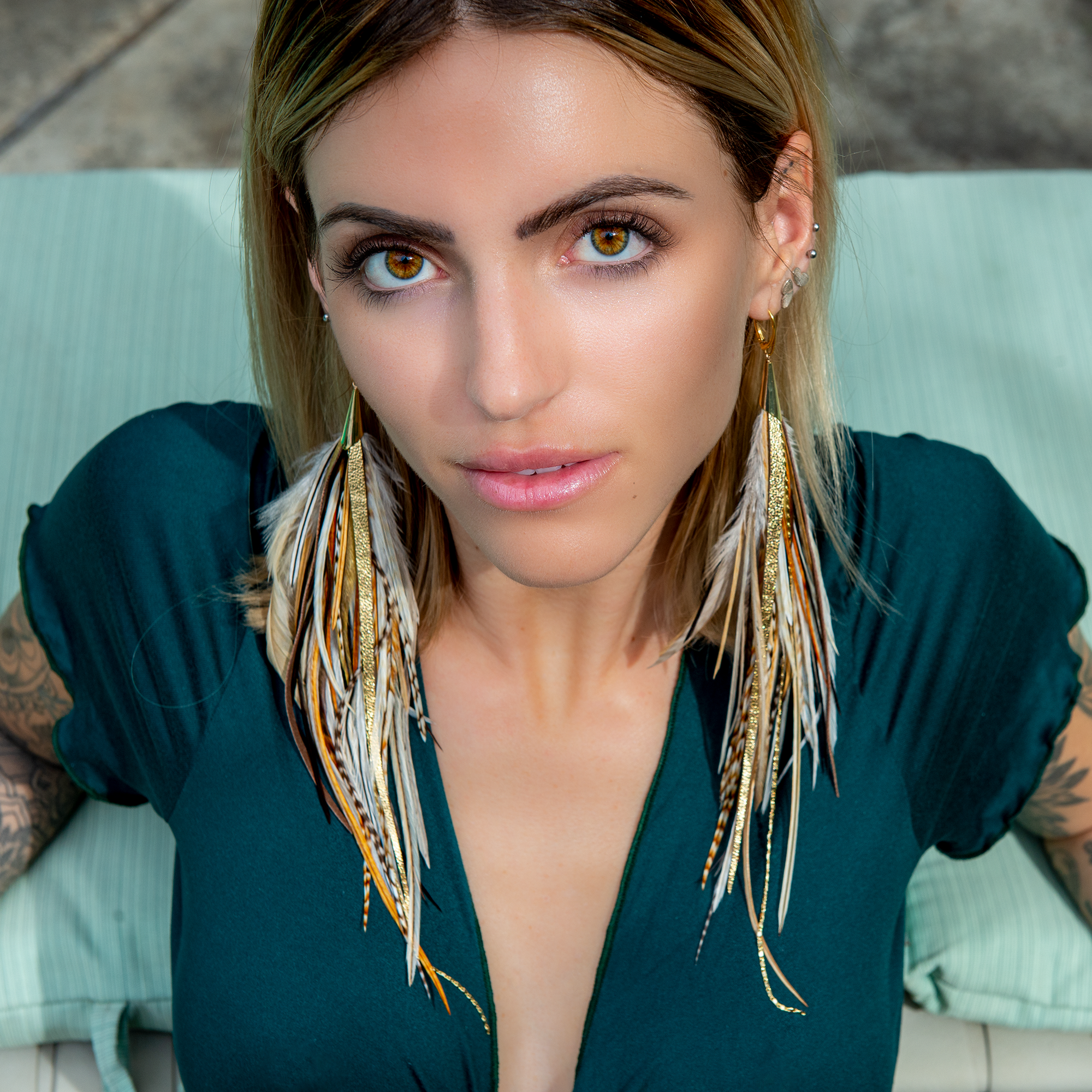 Earrings ⎱ Medium | Rooster, Emu