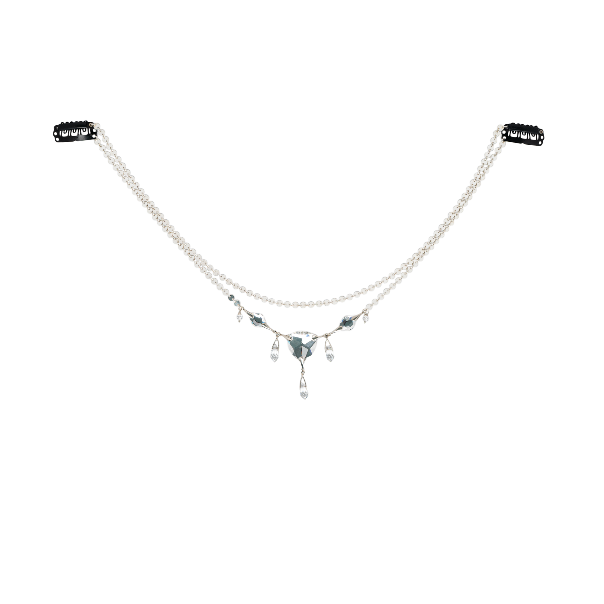 Luna | Swarovski Crystals, Sterling Silver Boho Chain