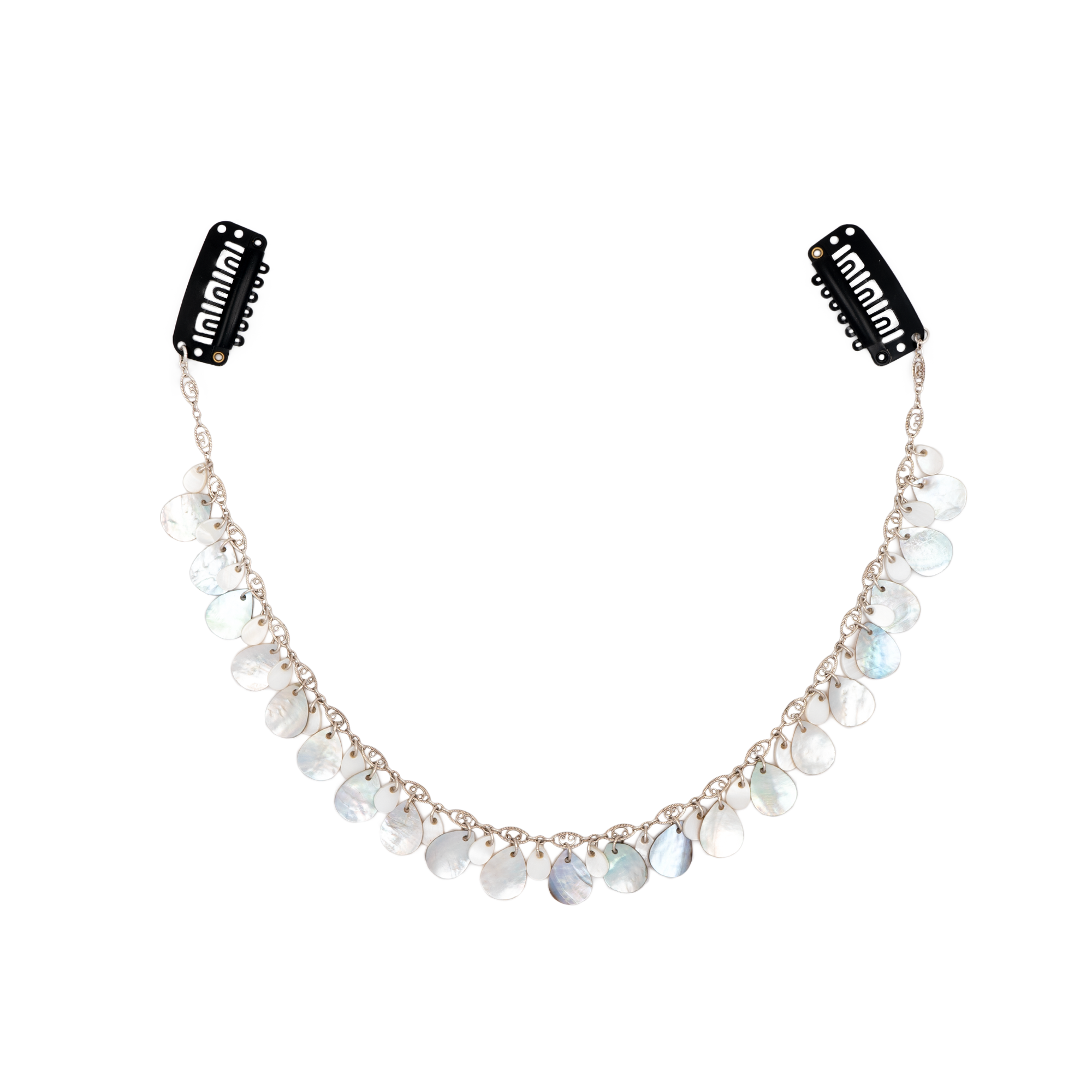 Aphrodite | Mother of pearl, Sterling Silver Filigree Chain